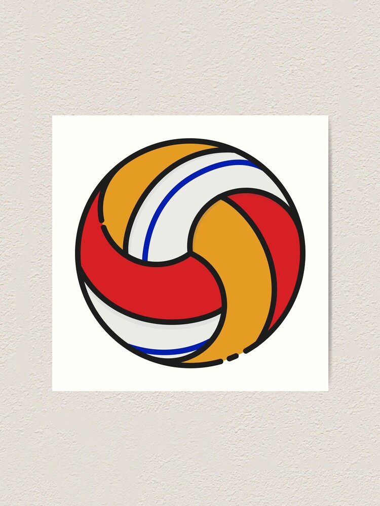 Cool Volleyball Icon Art Print By Bluegrassdecals Redbubble