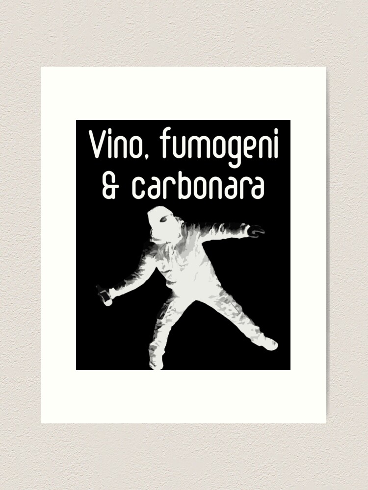 Revolution Italian style: vino, fumogeni e carbonara Art Print