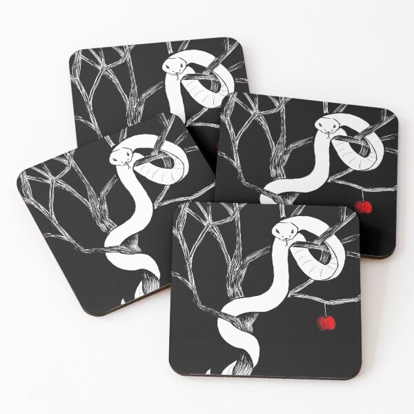 Item preview, White Snake, Red Apple designed and sold by Whitney Tates.