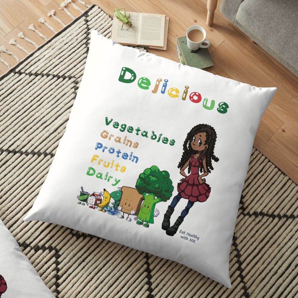 DELICIOUS Eat Healthy with NIK Floor Pillow