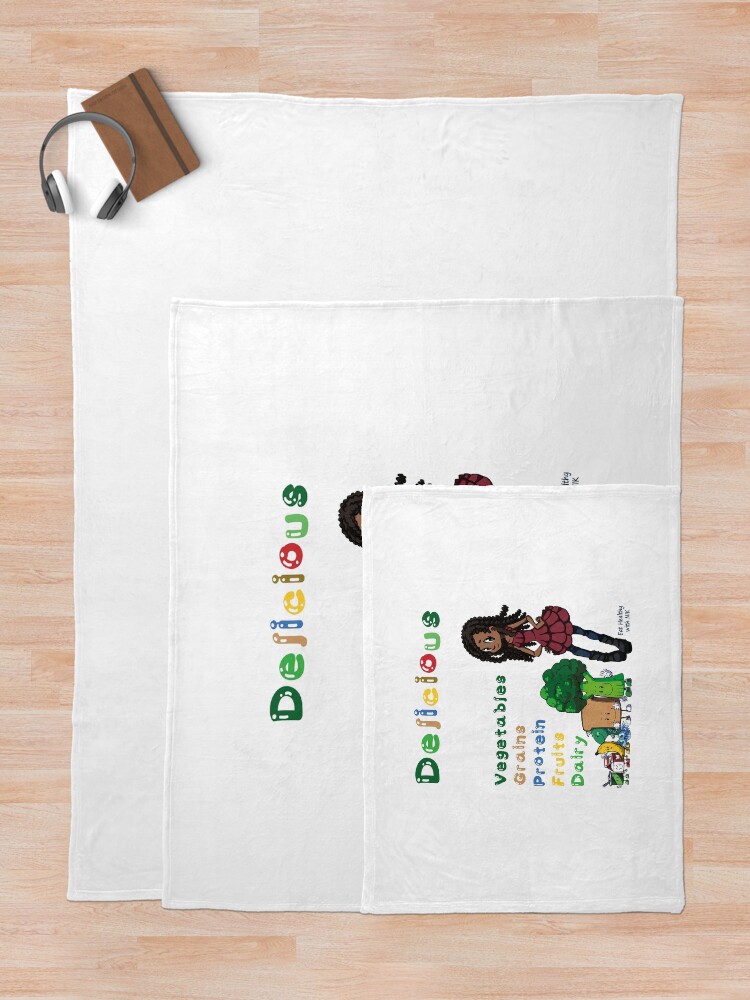 Alternate view of DELICIOUS Eat Healthy with NIK Throw Blanket