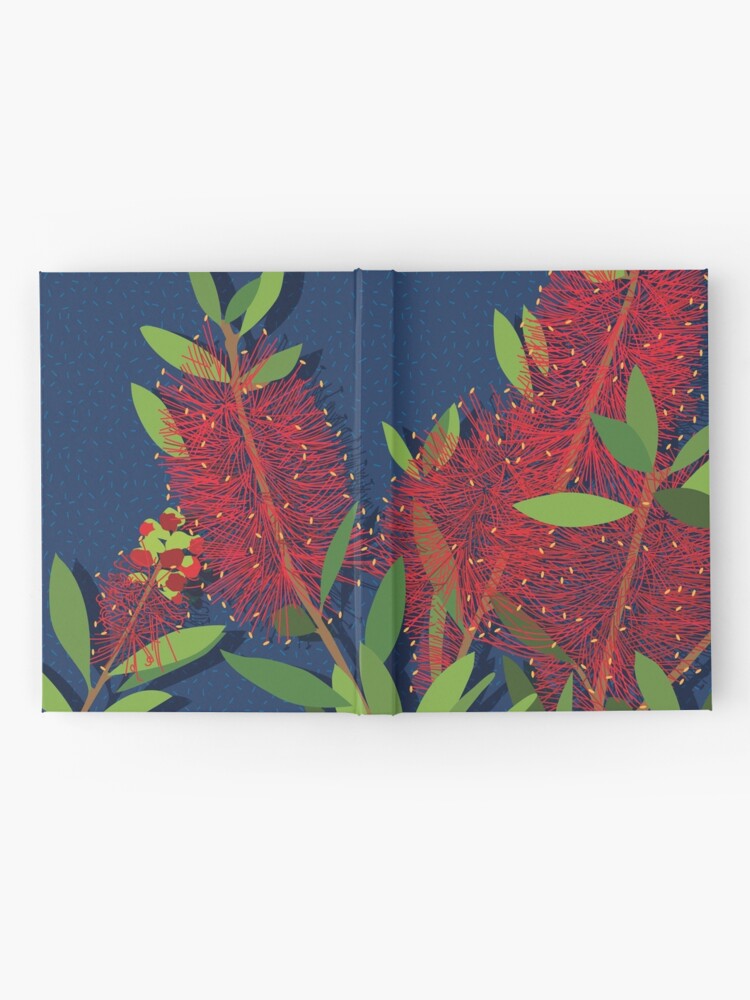 Alternate view of Red Bottlebrush Flowers Hardcover Journal