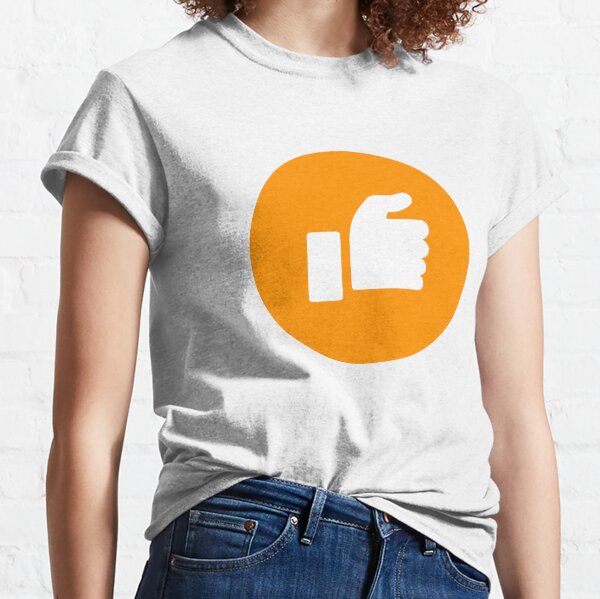 Orange Half Thumb Classic T-Shirt