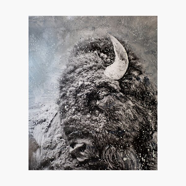 Item preview, Bison in Snow designed and sold by montanaartist.