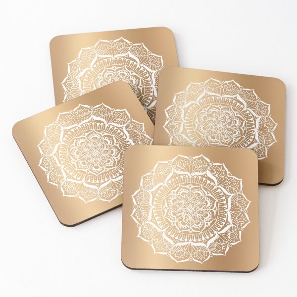 Item preview, Gold Flower Mandala designed and sold by Julie Erin Designs.