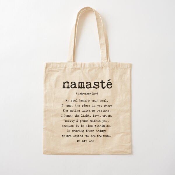 Namaste. Cotton Tote Bag