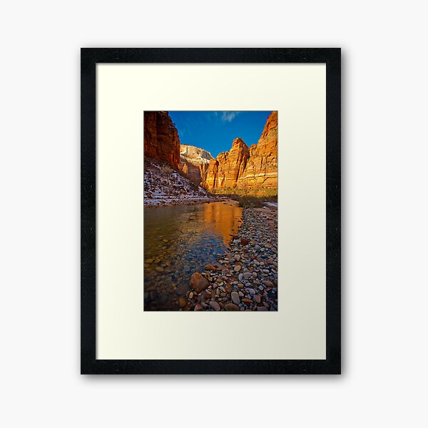 Zion Big Bend Reflection Framed Art Print