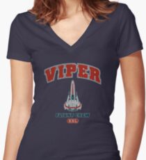 Viper Flight Crew - Dark Women's Fitted V-Neck T-Shirt