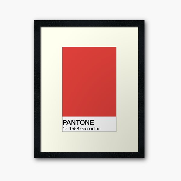 Grenadine Red Pantone Shade Framed Art Print