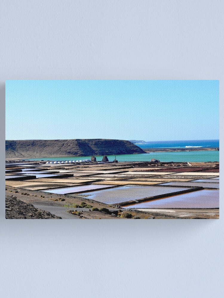 Thumbnail 1 of 3, Canvas Print, Morning on the salt flats of Janubio Lanzarote Canary Island designed and sold by alexcorse.