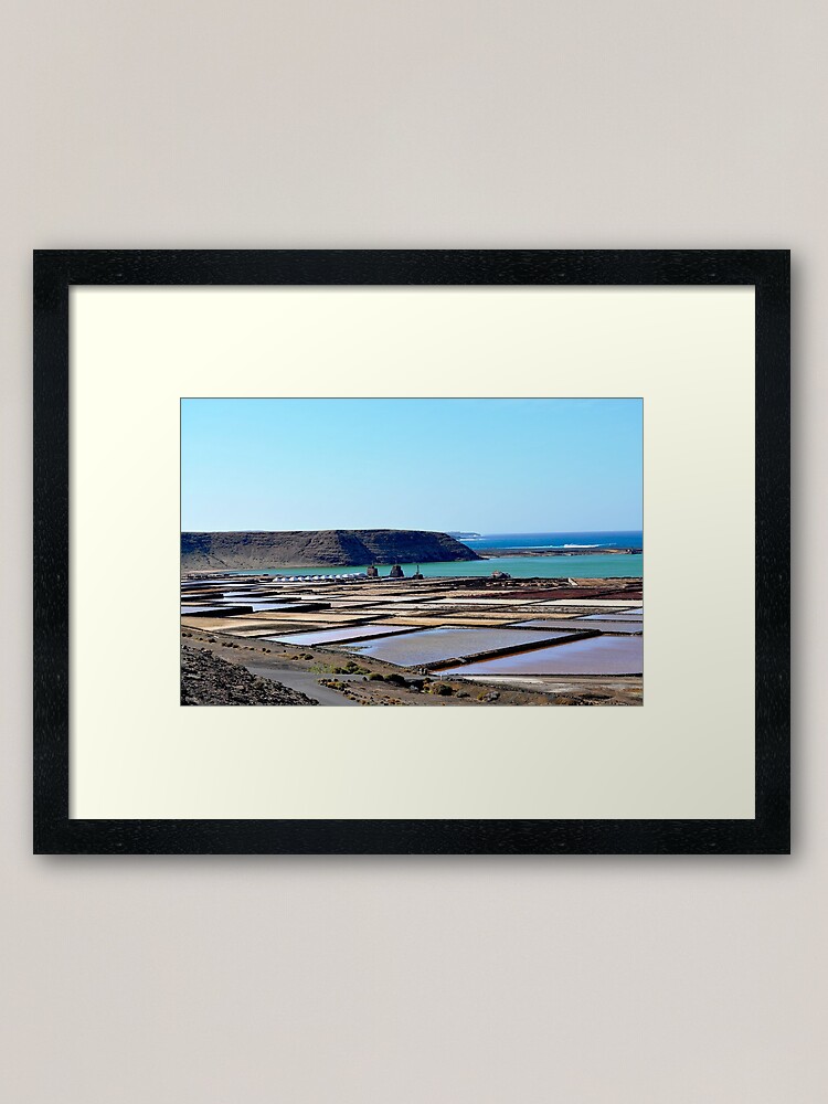 Thumbnail 1 of 7, Framed Art Print, Morning on the salt flats of Janubio Lanzarote Canary Island designed and sold by alexcorse.