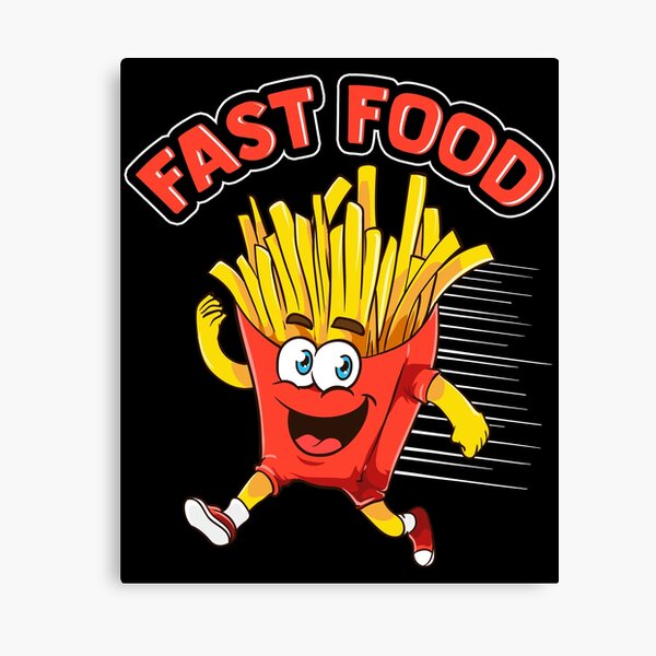 Item preview, Cute & Funny Fast Food Running French Fries Joke designed and sold by perfectpresents.