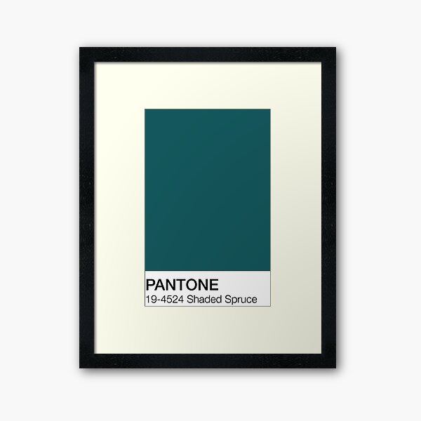Shaded Spruce Pantone Shade Framed Art Print