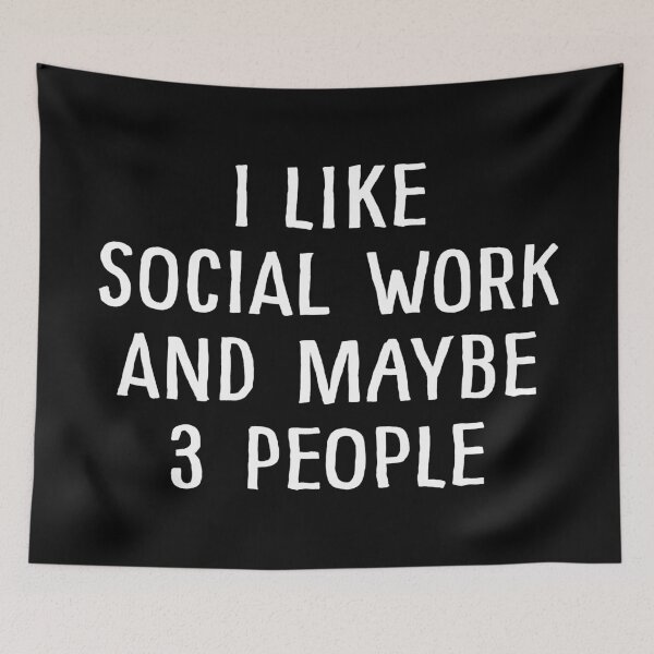 Item preview, I Like Social Work and Maybe 3 People designed and sold by teesaurus.