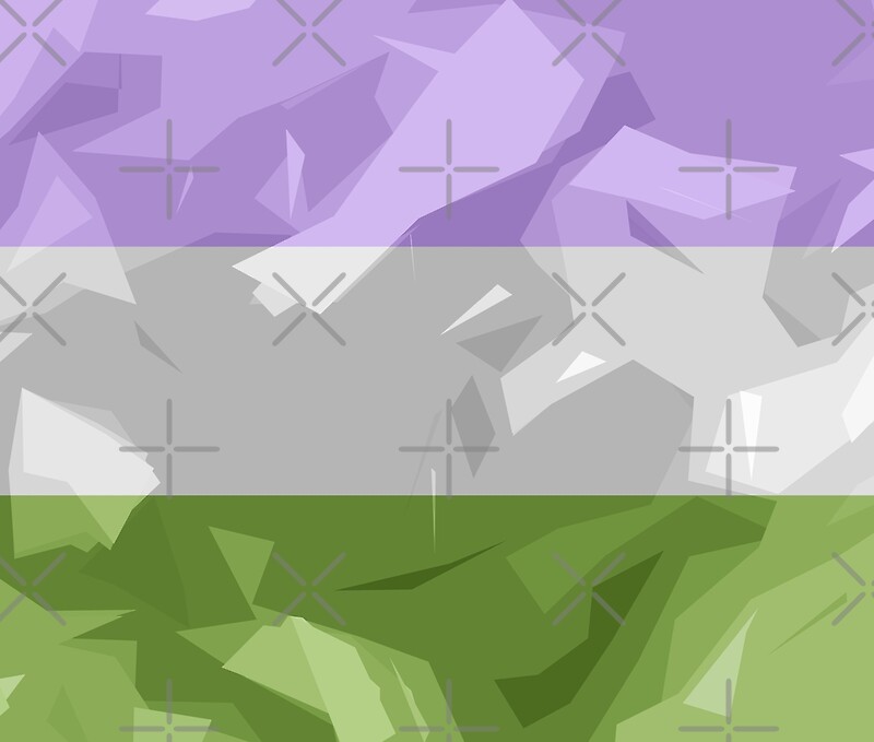 Textured Abstract Genderqueer Pride Flag Large Series 2 By Abstruseartisan Redbubble 1913