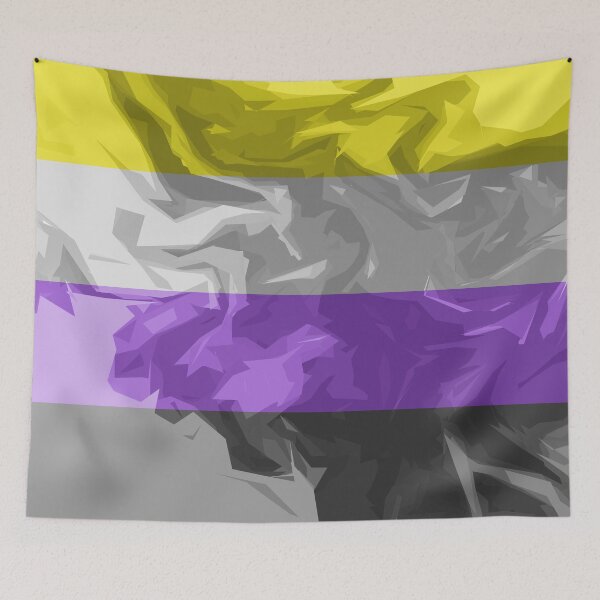 Item preview, Textured Abstract Nonbinary Pride Flag Large Series 2 designed and sold by AbstruseArtisan.