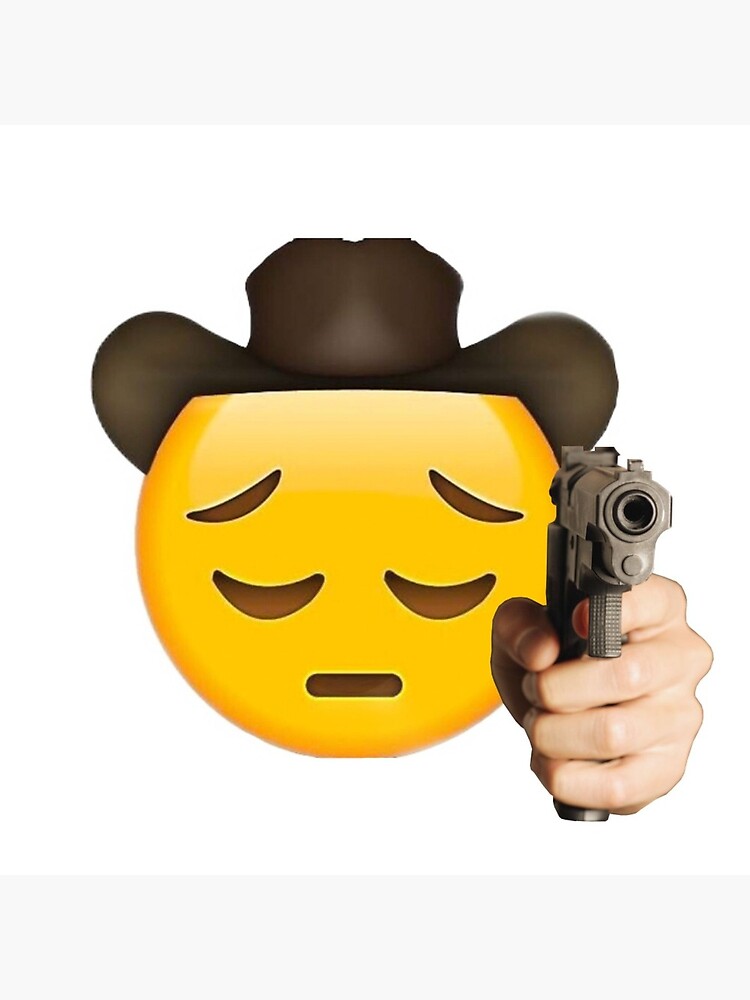 Sad Cowboy Emoji / Line editable linear thin icons. 