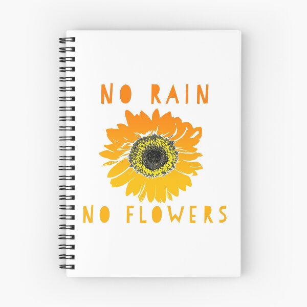 Item preview, Motivational Inspirational and Positive quote - No rain no flowers typography text art by Word Fandom - wordfandom designed and sold by Kerry Pritchard.