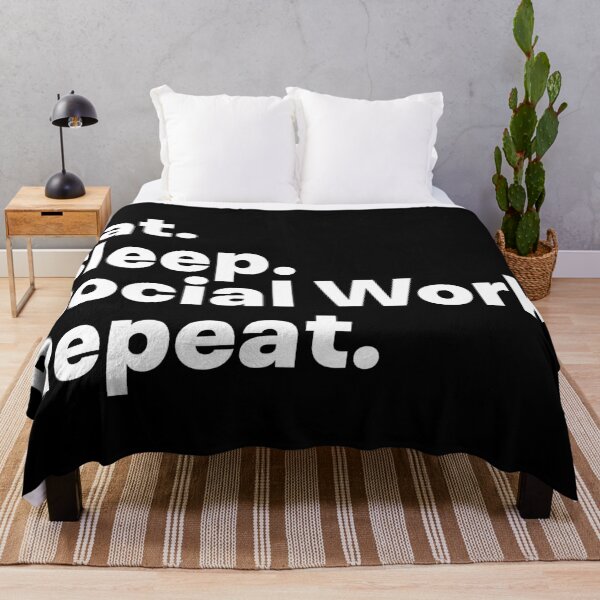 Item preview, Eat Sleep Social Work Repeat designed and sold by teesaurus.