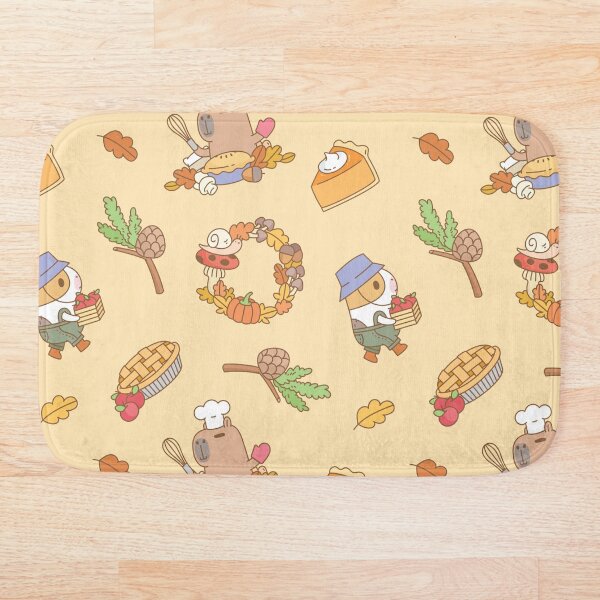Bubu the Guinea pig, Fall and Pie Bath Mat