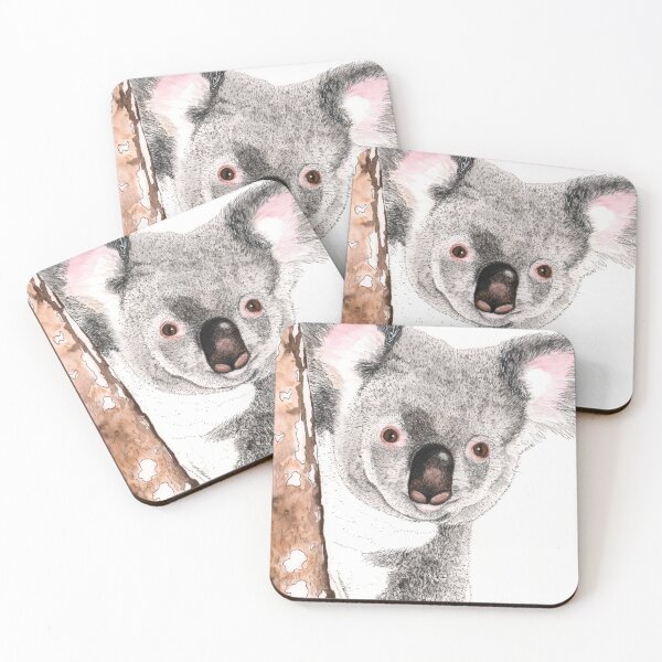 Koala Australian Cute Animal Coasters (Set of 4)