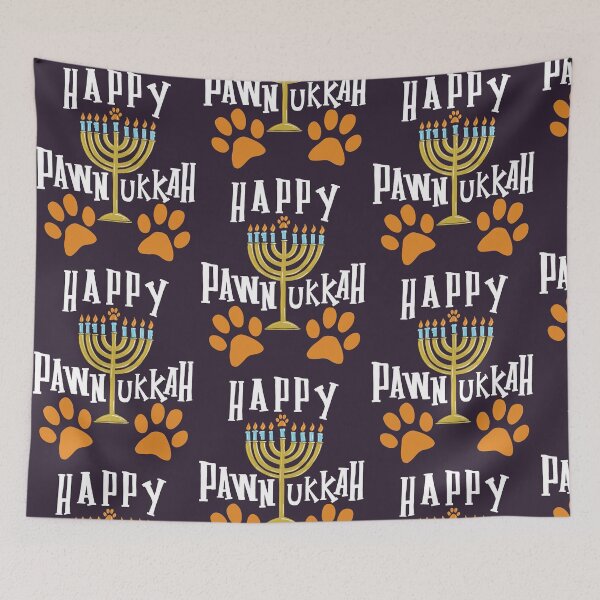 Item preview, Happy Pawnukkah Jewish Dog Lovers Hanukkah Chanukah graphic designed and sold by doodabobs.