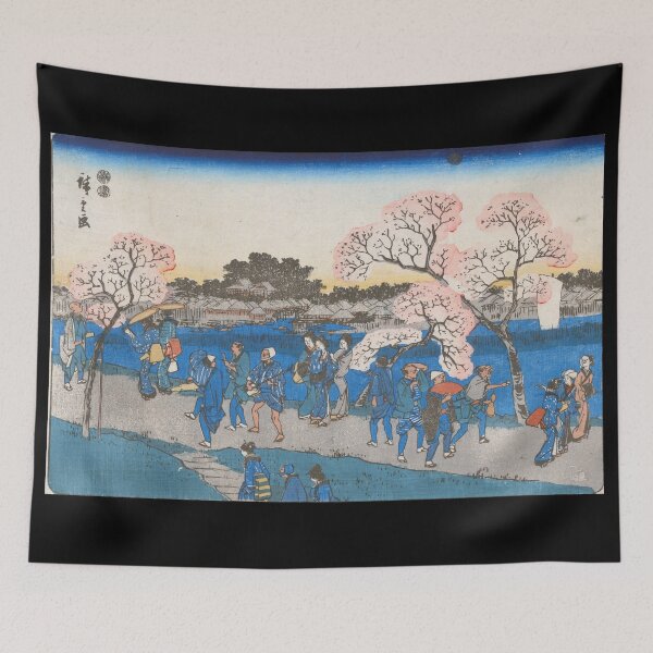 Item preview, Sightseers viewing cherry blossoms designed and sold by killies.