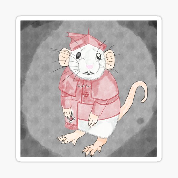 Cardinal Rat Sticker