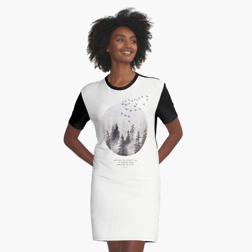 Item preview, Graphic T-Shirt Dress designed and sold by wolfandbird.