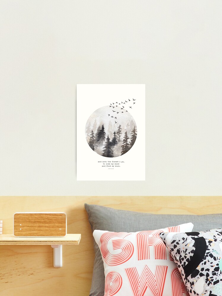 Thumbnail 1 of 3, Photographic Print, Into The Forest I Go - Spirituality, Boho, Nature Lover, Calm, Outdoors, Hiking designed and sold by wolfandbird.