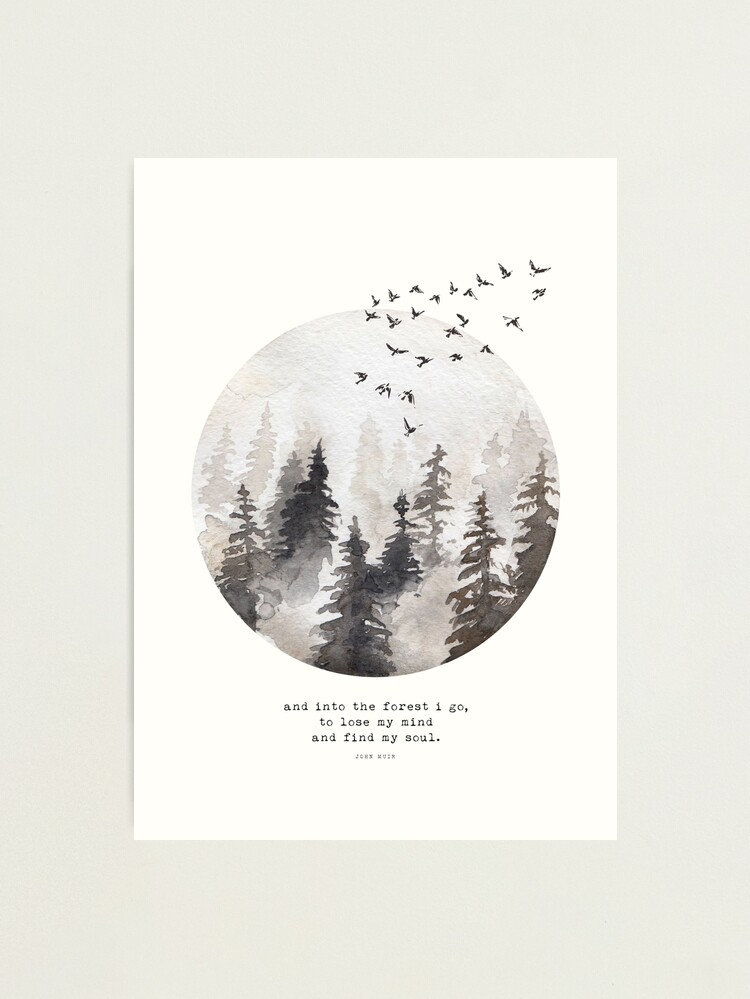 Thumbnail 2 of 3, Photographic Print, Into The Forest I Go - Spirituality, Boho, Nature Lover, Calm, Outdoors, Hiking designed and sold by wolfandbird.