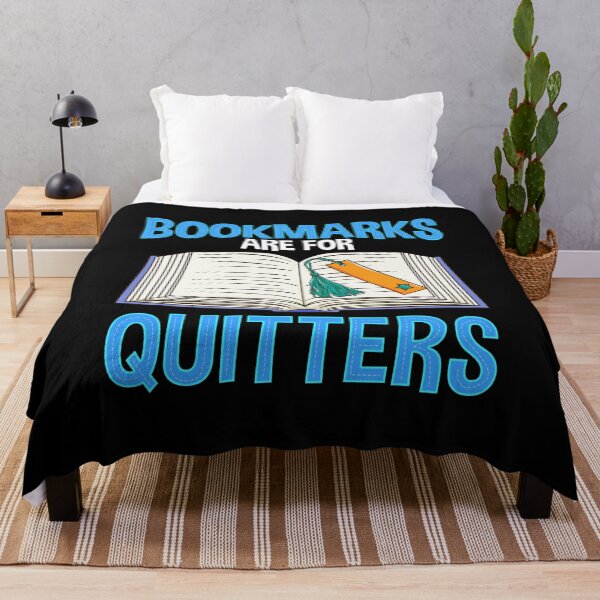 Item preview, Bookmarks Are For Quitters Funny Reading Pun designed and sold by perfectpresents.