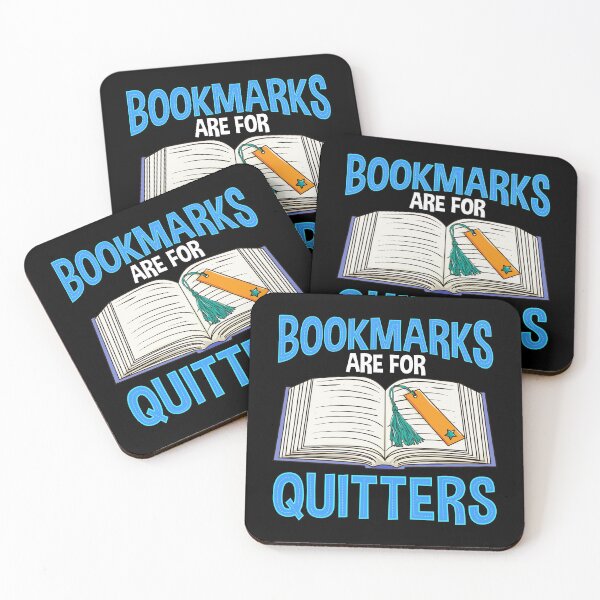 Item preview, Bookmarks Are For Quitters Funny Reading Pun designed and sold by perfectpresents.