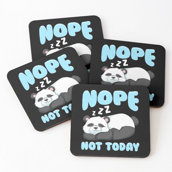 Item preview, Cute & Funny Nope Not Today Lazy Panda Sleepy designed and sold by perfectpresents.