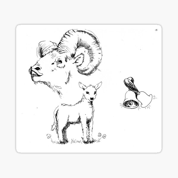 Ram. A Lamb. A Ding-Dong Sticker