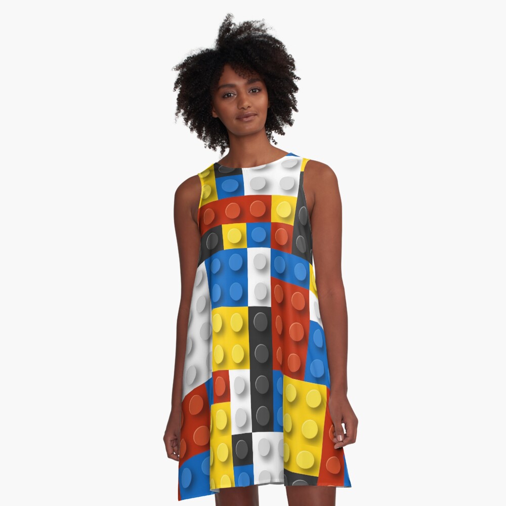 Mondrian blocks De Stijl Modern Art A-Line Dress