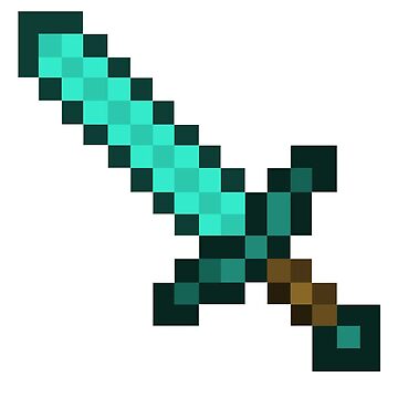 Artwork thumbnail, Minecraft Diamond Sword by nina2709
