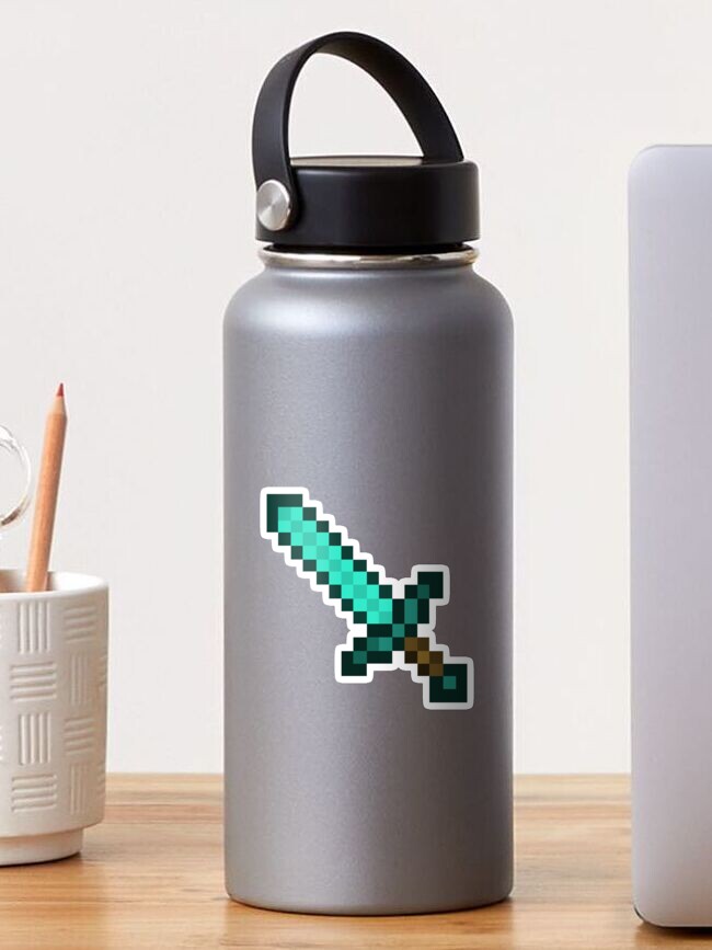 Thumbnail 1 of 3, Sticker, Minecraft Diamond Sword designed and sold by nina2709.