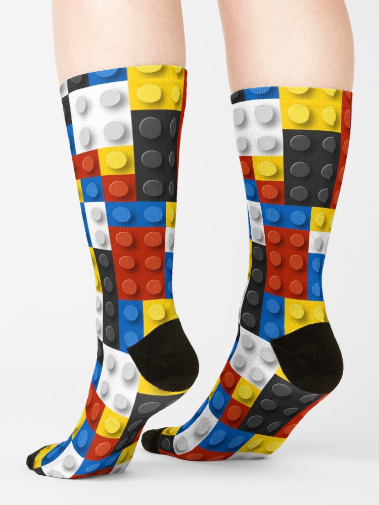 Alternate view of Mondrian blocks De Stijl Modern Art Socks