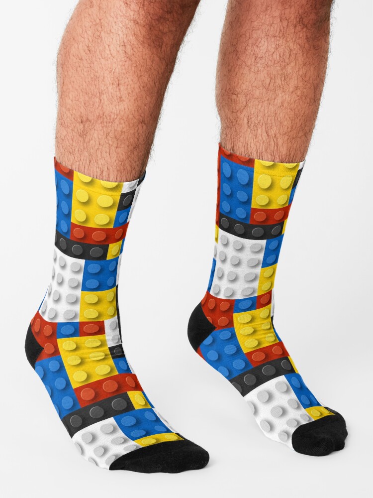 Alternate view of Mondrian blocks De Stijl Modern Art Socks