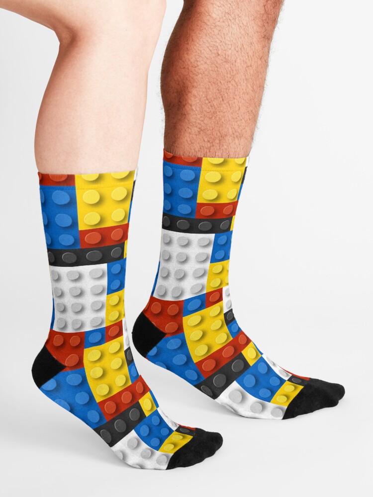 Alternate view of Mondrian blocks De Stijl Modern Art Socks