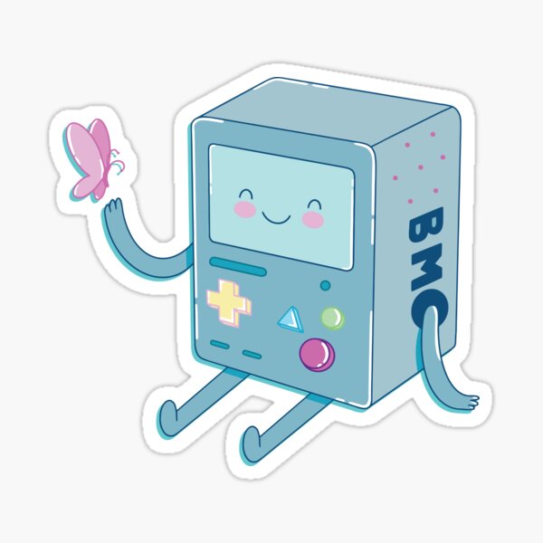 Bmo & Butterfly (Adventure Time) Sticker