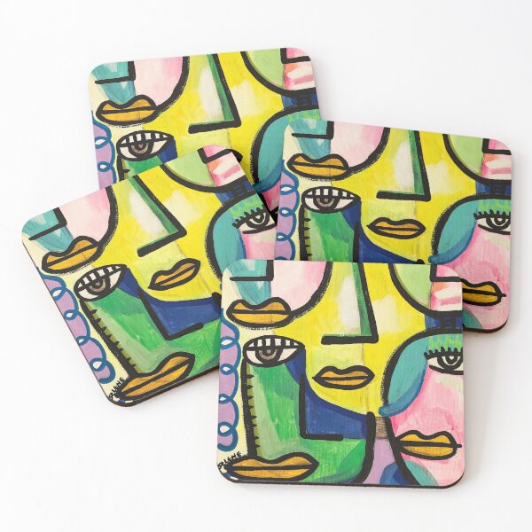 Item preview, Original Nightmare Series Abstract Art Five Faces - By Jelene Morris  designed and sold by Jelene.