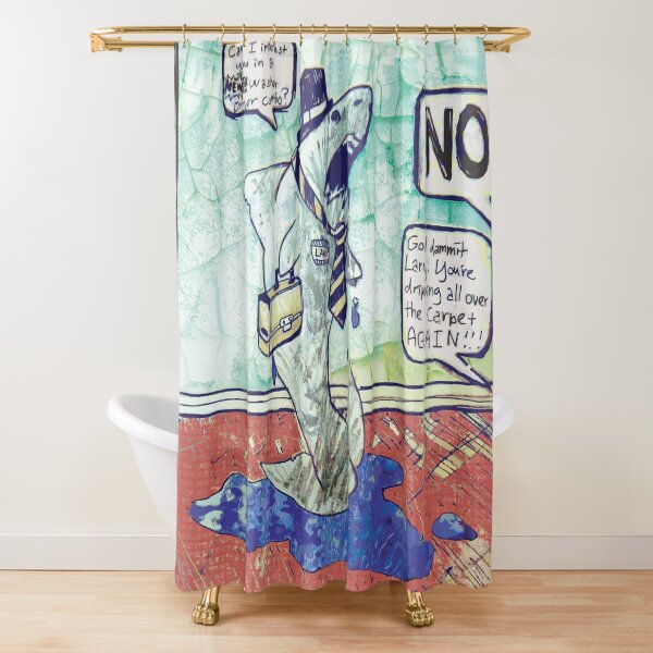 Larry the Shark Shower Curtain