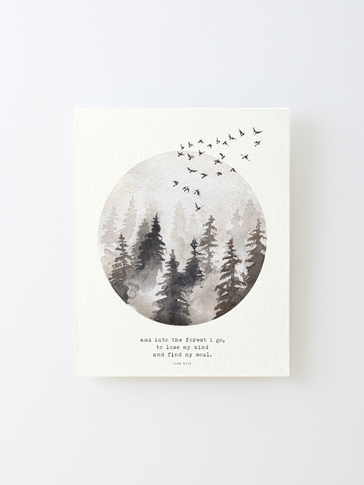 Alternate view of Into The Forest I Go Mounted Print