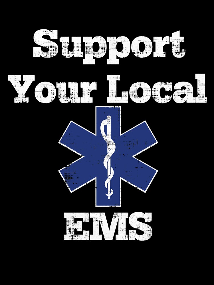 IRON ON PATCH SUPPORT YOUR LOCAL PARAMEDIC TEXT & DRIVE 