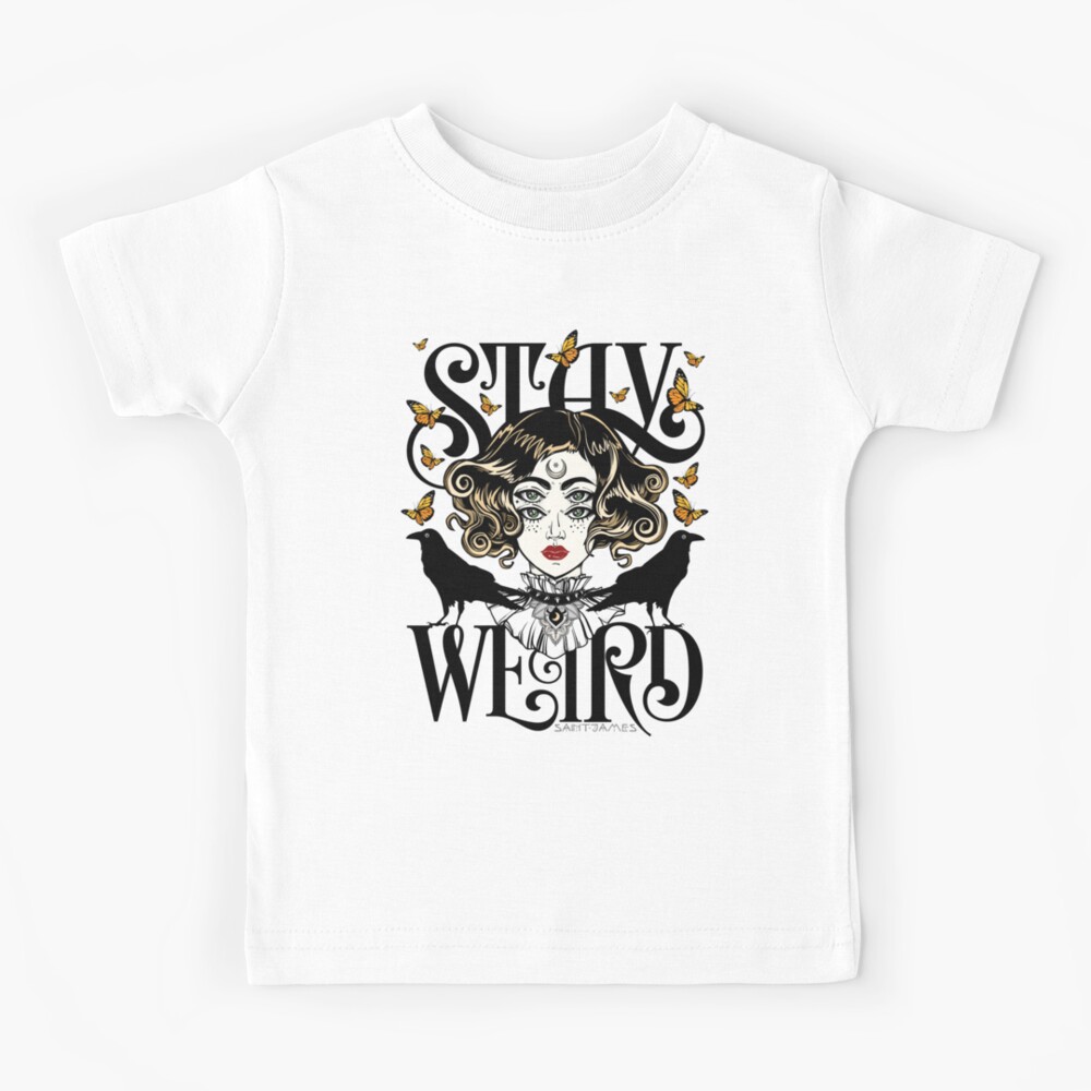 Rose and The Ravens {Stay Weird} Colour Version Kids T-Shirt
