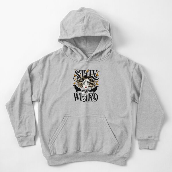 Rose and The Ravens {Stay Weird} Version couleur Sweat à capuche épais enfant