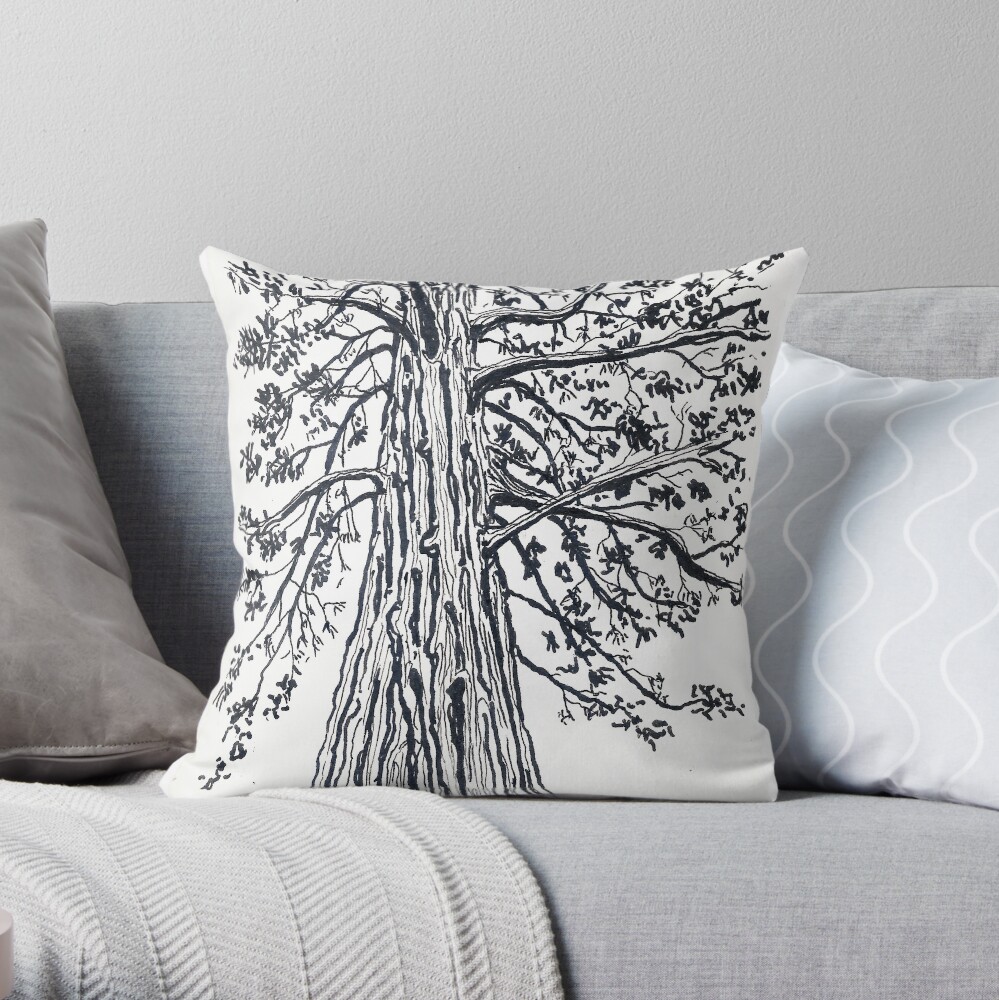 california redwood Throw Pillow