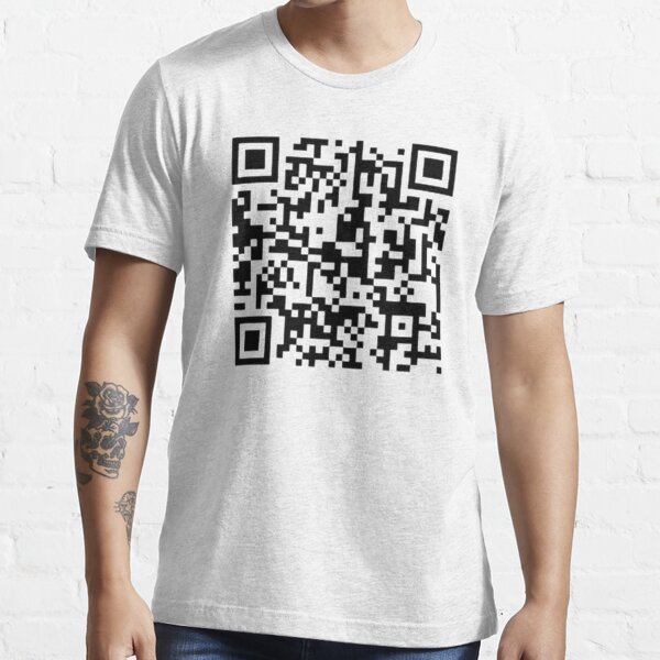 Rickroll Qr Code T Shirt By Indydegrees1 Redbubble - roblox galaxy shirt code